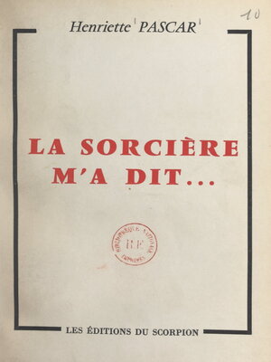 cover image of La sorcière m'a dit...